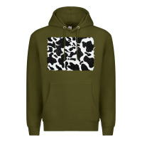 Army Green distressed black glitter cowhide pattern Premium Hoodie - RanaPortraitStore