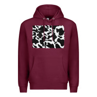 Burgundy distressed black glitter cowhide pattern Premium Hoodie - RanaPortraitStore