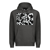 Charcoal Heather distressed black glitter cowhide pattern Premium Hoodie - RanaPortraitStore