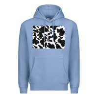 Colony Blue distressed black glitter cowhide pattern Premium Hoodie - RanaPortraitStore