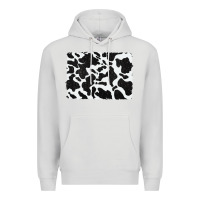 Dove Grey distressed black glitter cowhide pattern Premium Hoodie - RanaPortraitStore