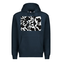 Navy distressed black glitter cowhide pattern Premium Hoodie - RanaPortraitStore