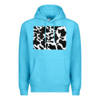 Ocean Blue distressed black glitter cowhide pattern Premium Hoodie - RanaPortraitStore