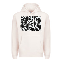 Pale Pink distressed black glitter cowhide pattern Premium Hoodie - RanaPortraitStore