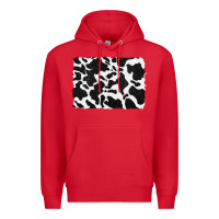Red distressed black glitter cowhide pattern Premium Hoodie - RanaPortraitStore