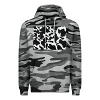 Slate Camo distressed black glitter cowhide pattern Premium Hoodie - RanaPortraitStore