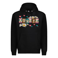 Black daisy auntie Premium Hoodie - AdoDesignShop