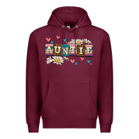 Burgundy daisy auntie Premium Hoodie - AdoDesignShop
