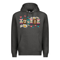 Charcoal Heather daisy auntie Premium Hoodie - AdoDesignShop