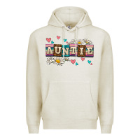 Oatmeal Heather daisy auntie Premium Hoodie - AdoDesignShop