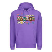 Purple daisy auntie Premium Hoodie - AdoDesignShop