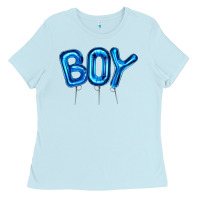 Baby Blue Balloon Boy Ladies Tee - Artiststas