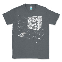 Charcoal Heather qr code cube we are the borg Classic Tee - linhVisuals