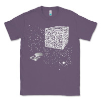Lavender qr code cube we are the borg Classic Tee - linhVisuals