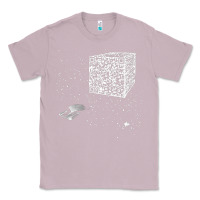 Lilac qr code cube we are the borg Classic Tee - linhVisuals