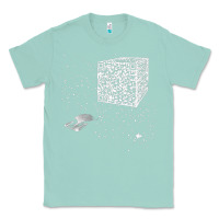 Seafoam qr code cube we are the borg Classic Tee - linhVisuals