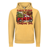 Vintage Mustard farm fresh christmas trees Vintage Hoodie - BarkalooDesign