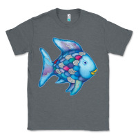 Charcoal Heather rainbow fish Classic Tee - linhVisuals