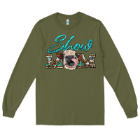 Army Green show mom aztec cowhide heifer Long Sleeve Tee - Artiststas