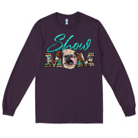 Plum show mom aztec cowhide heifer Long Sleeve Tee - Artiststas