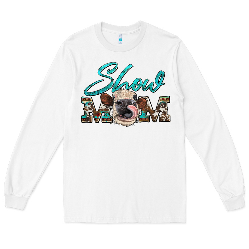 Show Mom Aztec Cowhide Heifer Long Sleeve Tee by Artiststas | Teevron