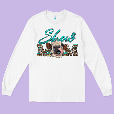 Show Mom Aztec Cowhide Heifer Long Sleeve Tee Designed By Artiststas