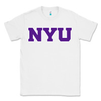 White new york university nyu Classic Tee - linhVisuals