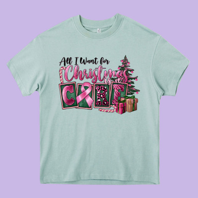 All I Want For Christmas Is Cure Heavy Core Tee Designed By Fadigitalartstudio