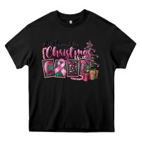 Black all i want for christmas is cure Heavy Core Tee - FaDigitalArtStudio