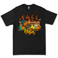 Black Fall Vibes Premium Tee - CowhideDigitalArt