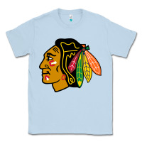 Dusty Blue the  blackhawks Classic Tee - linhVisuals