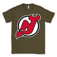 Army Green the NJ devils Classic Tee - linhVisuals