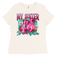 Bone Breast Cancer My Sister Is A Fighter Ladies Tee - Artiststas