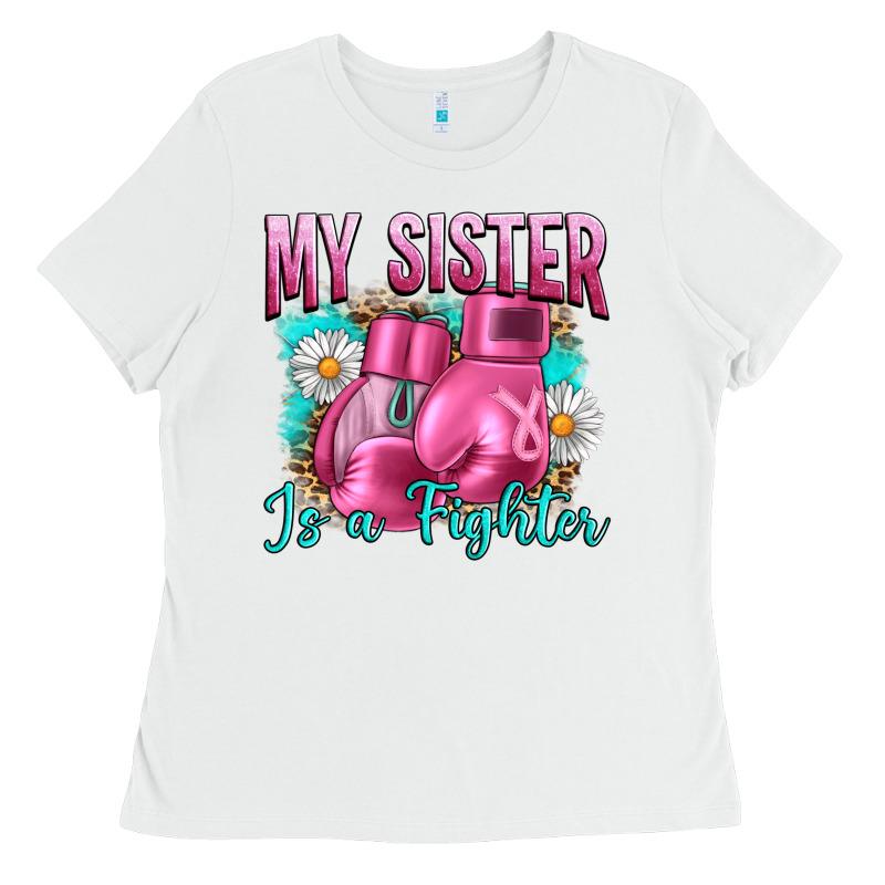 Breast Cancer My Sister Is A Fighter Ladies Tee by Artiststas | Teevron