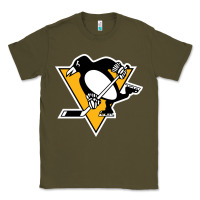 Army Green the  penguins Classic Tee - linhVisuals
