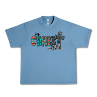 Pebble Blue in christ alone Urban Heavy Tee - RacoonDesign