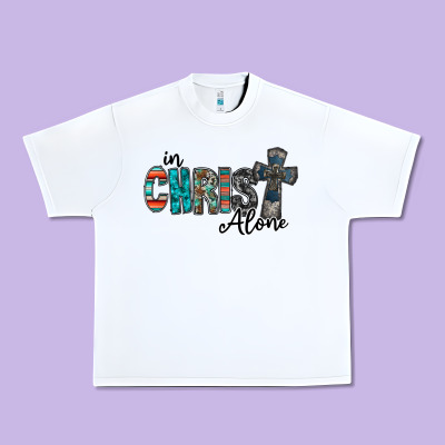 In Christ Alone Urban Heavy Tee Designed By Racoondesign