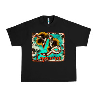 Black capricorn turquoise cowhide Urban Heavy Tee - RanaPortraitStore