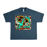 Midnight Navy capricorn turquoise cowhide Urban Heavy Tee - RanaPortraitStore
