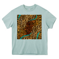 Arona safari animals turquoise glitter seamless pattern Heavy Core Tee - BundleAndBundleShop