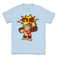 Dusty Blue donkey kong Classic Tee - linhVisuals