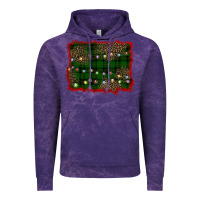 Cloud Purple christmas green plaid background Vintage Hoodie - BarkalooDesign