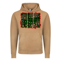 Vintage Camel christmas green plaid background Vintage Hoodie - BarkalooDesign