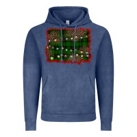 Vintage Denim christmas green plaid background Vintage Hoodie - BarkalooDesign