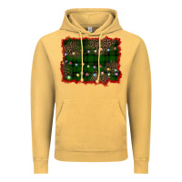 Vintage Mustard christmas green plaid background Vintage Hoodie - BarkalooDesign