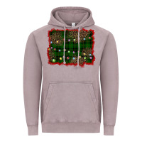Vintage Zinc christmas green plaid background Vintage Hoodie - BarkalooDesign