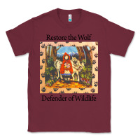 Burgundy restore the wolf defenders of wildlife Classic Tee - linhVisuals