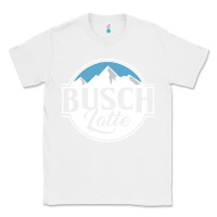 White premium busch Classic Tee - linhVisuals