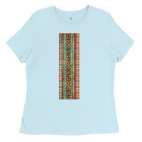 Baby Blue Fall Pattern Ladies Tee - Artiststas