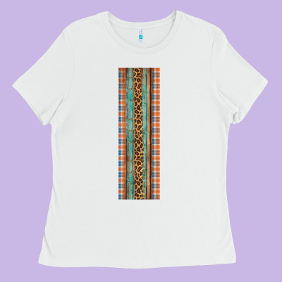 Fall Pattern Ladies Tee Designed By Artiststas